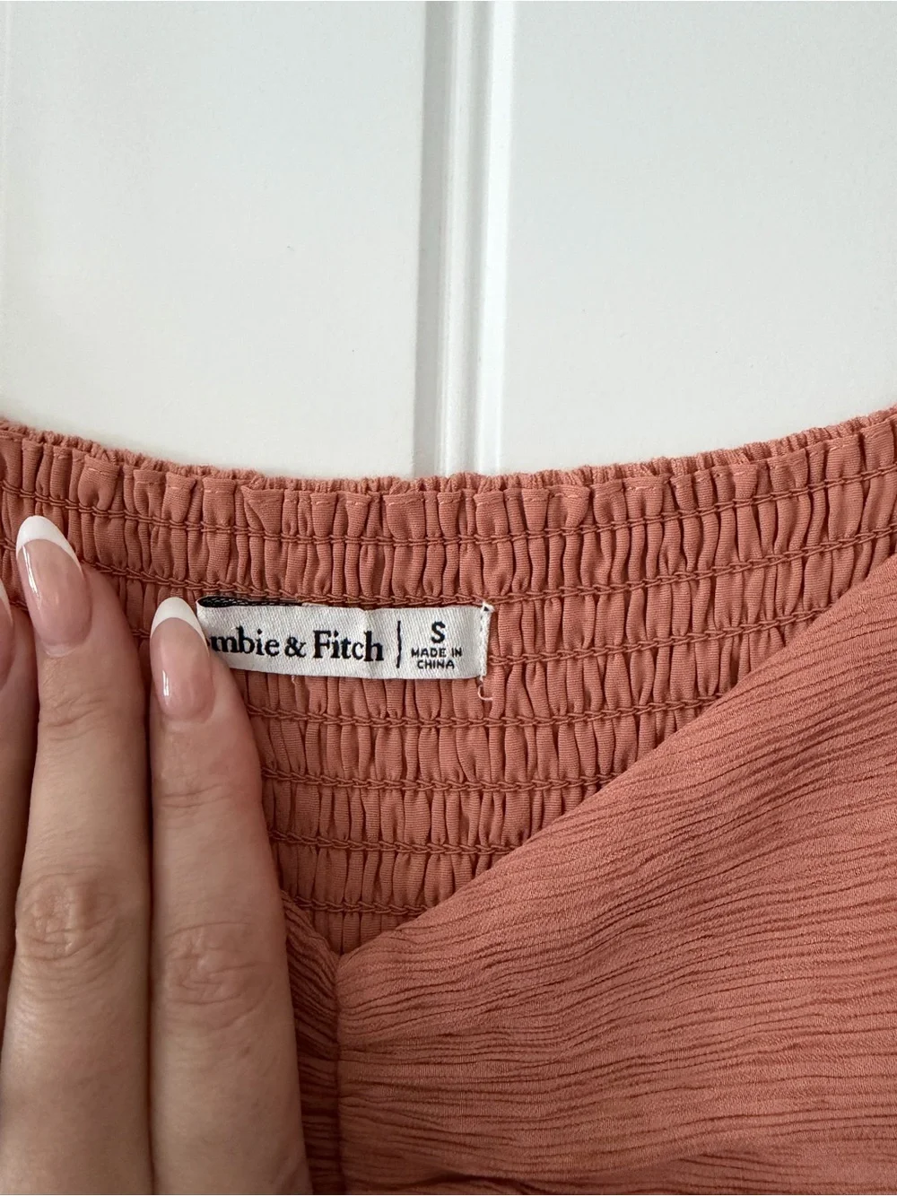 Abercrombie & Fitch Rust-Orange Spaghetti-Strap Maxi Dress